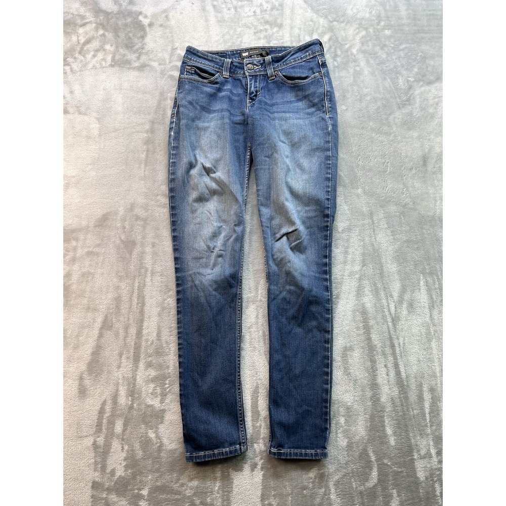 Levis Bold Curve Low Rise Skinny Stretch Denim Jeans Womens Sz 7/28 Blue Whisker